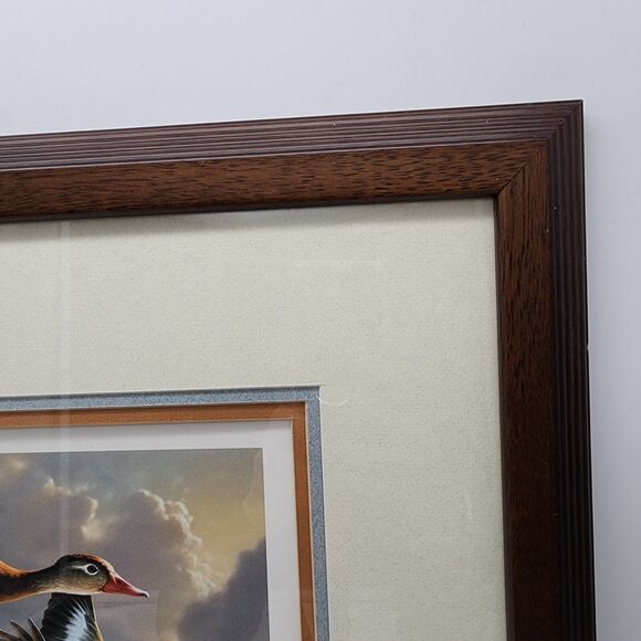 James Hautman 1990 Federal Duck Stamp Print With Stamp Whistling Tree Ducks 1989 - Picture 5 of 13